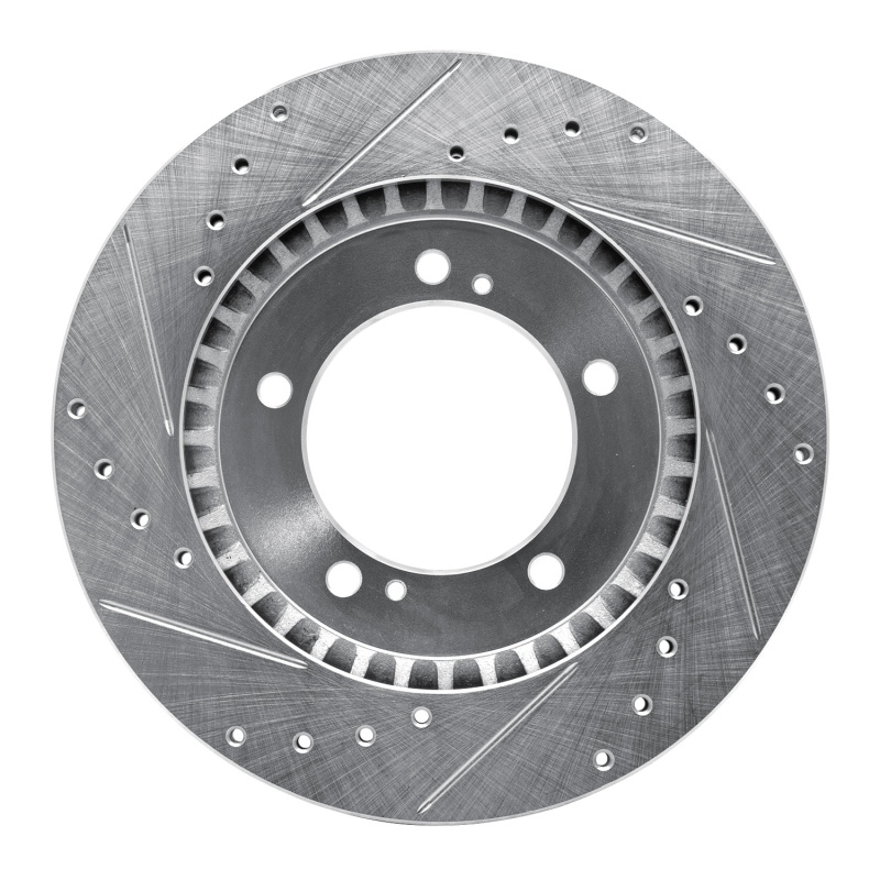 Chevrolet Tracker Brake Rotor (1) - Front Right - R1 Concepts - Drilled & Slotted - Silver - `99-`08